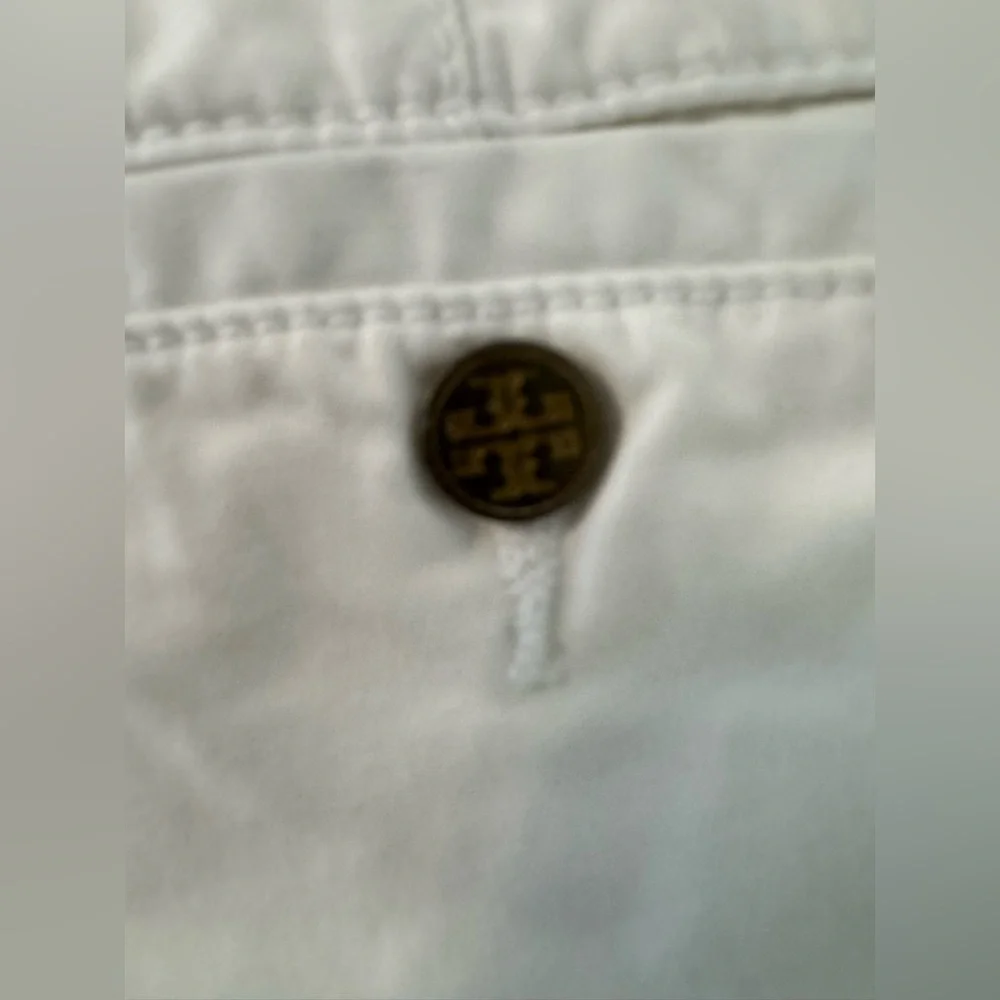 Tory Burch White Chino Ankle Length Pants Mid Rise Size 27 *Read